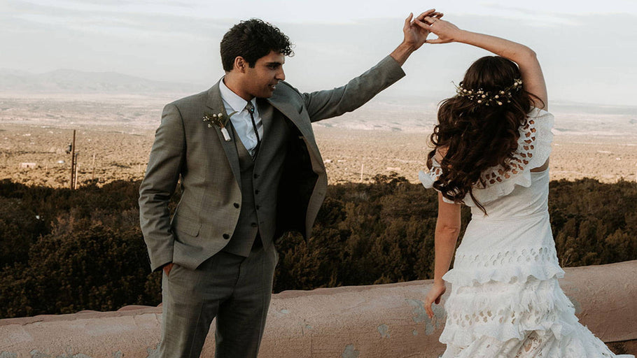 Babak y Eden con el vestido Coco 