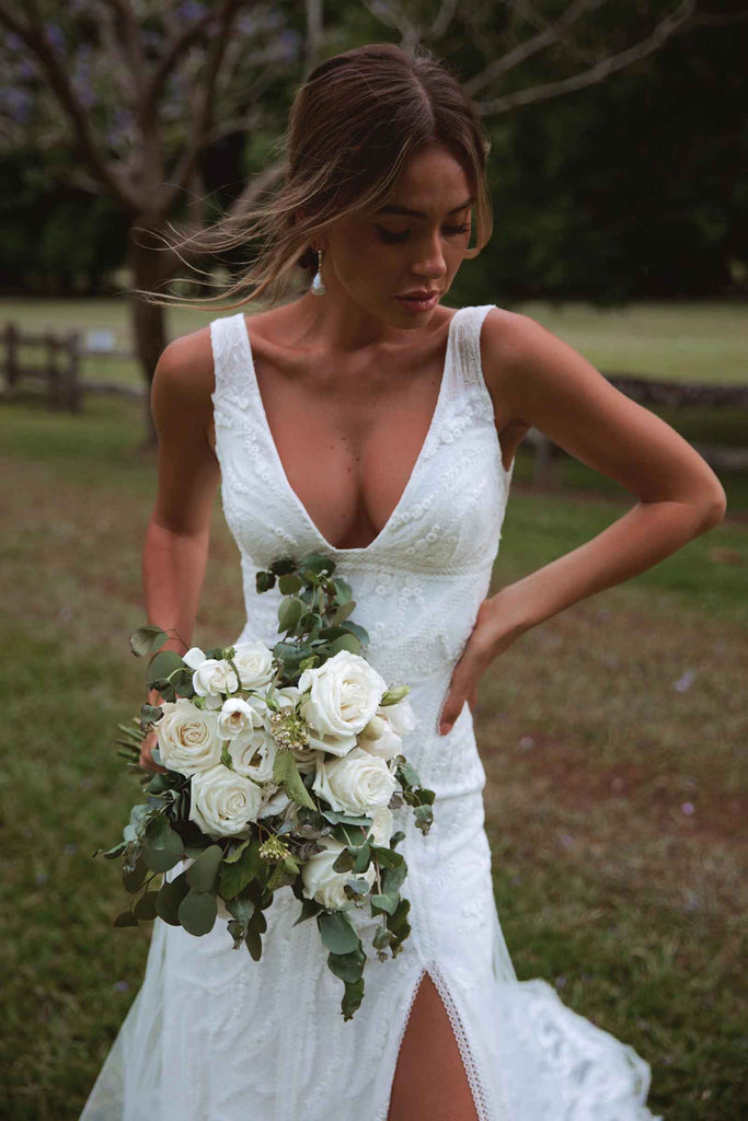 Vestido de Novia Pierlot Marfil Delantero