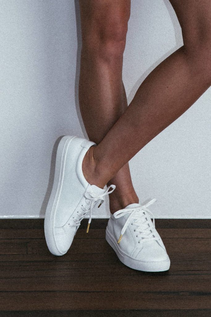 Grace Loves Lace Essential White Leather Sneaker 