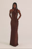 Billie Espresso Brown One Shoulder Bridesmaids Dress_XS_