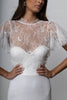 Detailing of the Filamena gown's short lace top